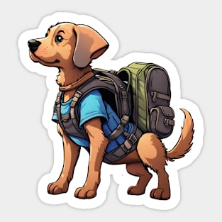 Hiking puppy Sticker